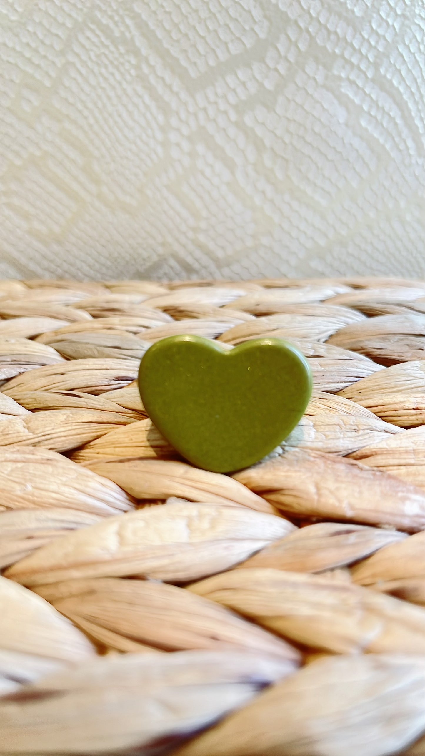 MAGNETIC COPPER HEART RING - SPARKLE LIME