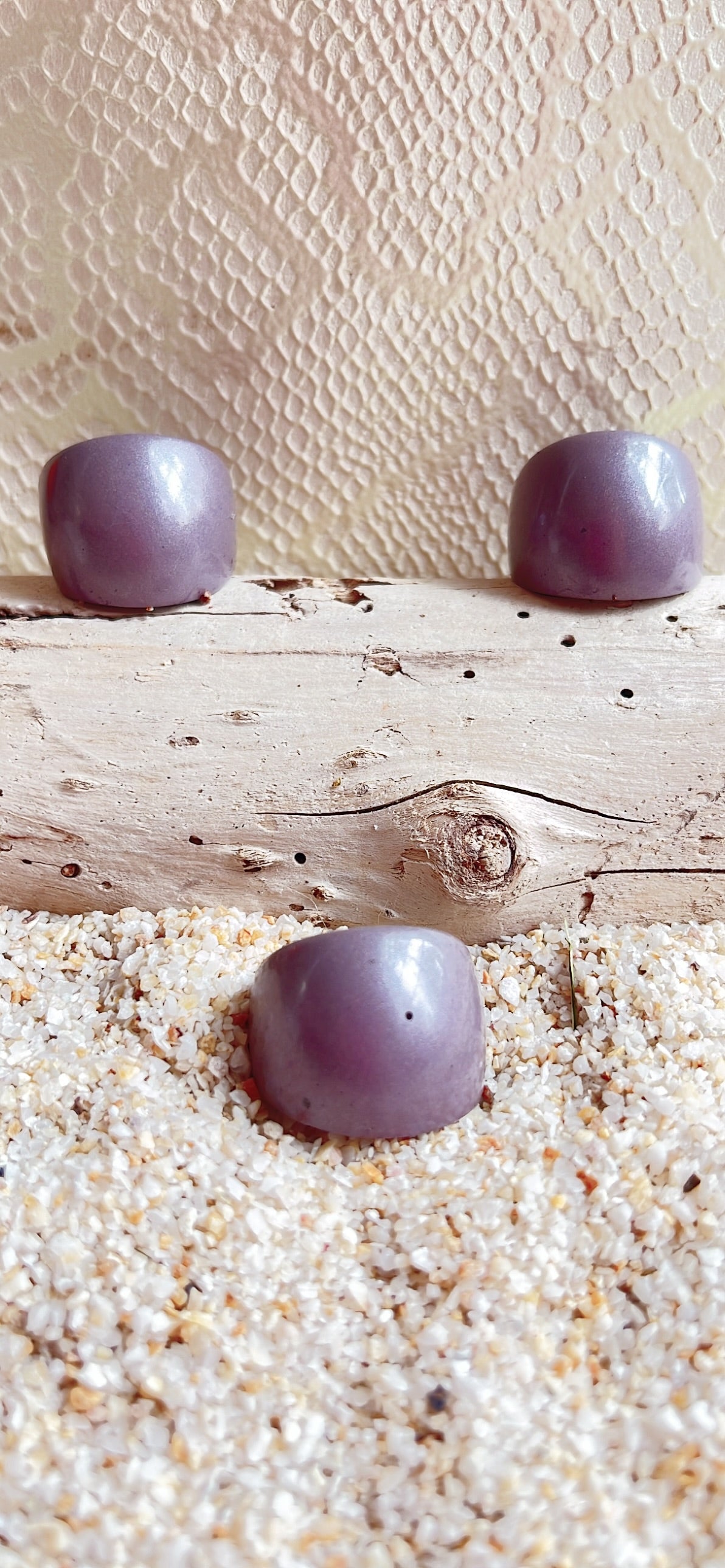 MAGNETIC COPPER DOME RING- LIGHT PURPLE