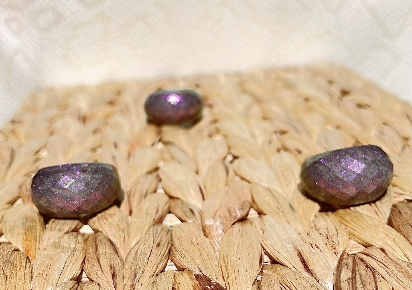 MAGNETIC COPPER BEVELED DOME RING- FAIRY DUST