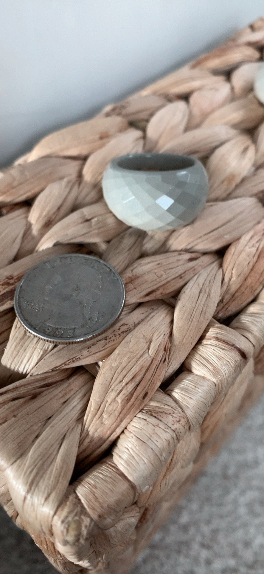 MAGNETIC COPPER BEVELED DOME RING- SAND