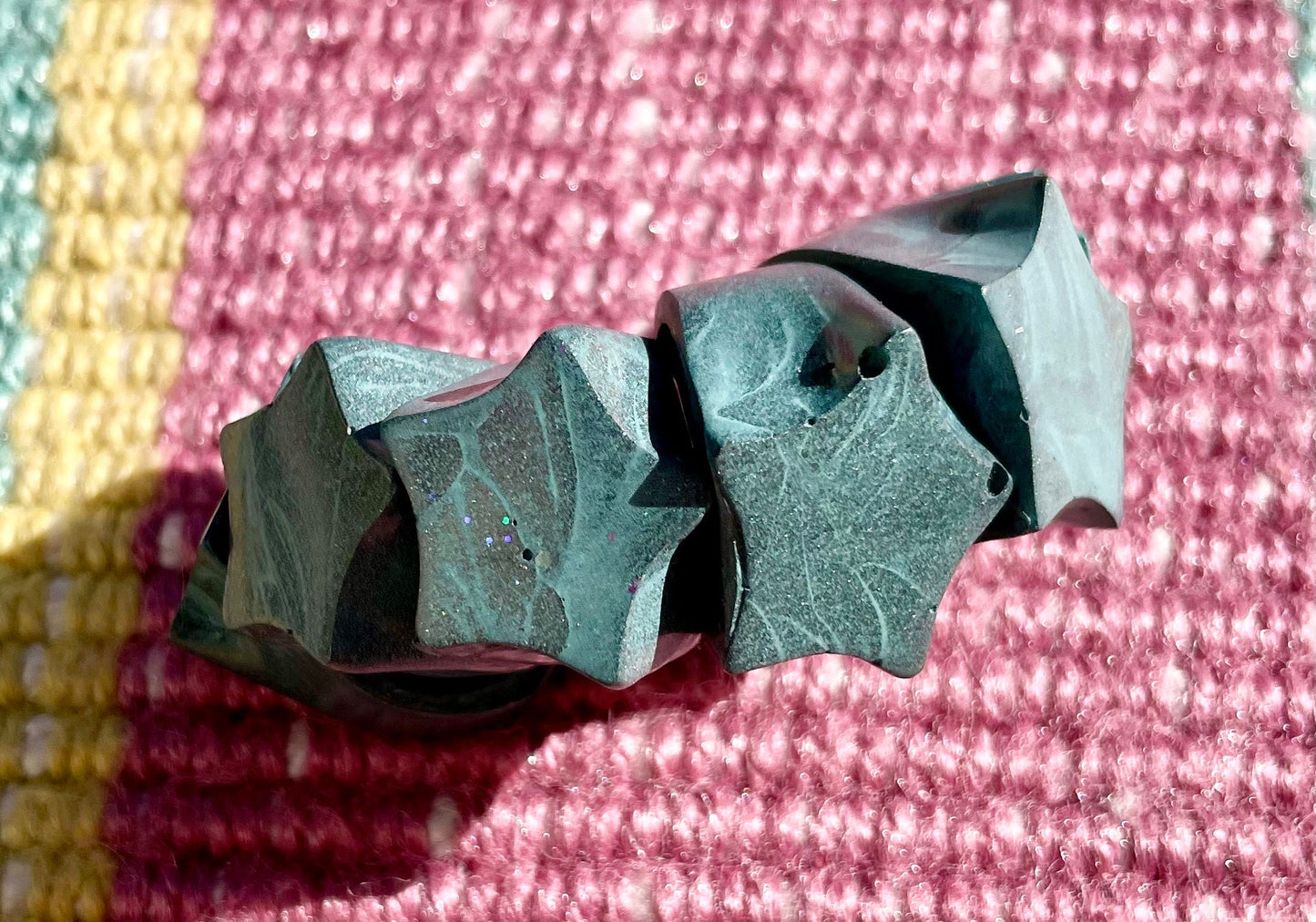 MAGNETIC COPPER STAR RING - AQUAMARINE