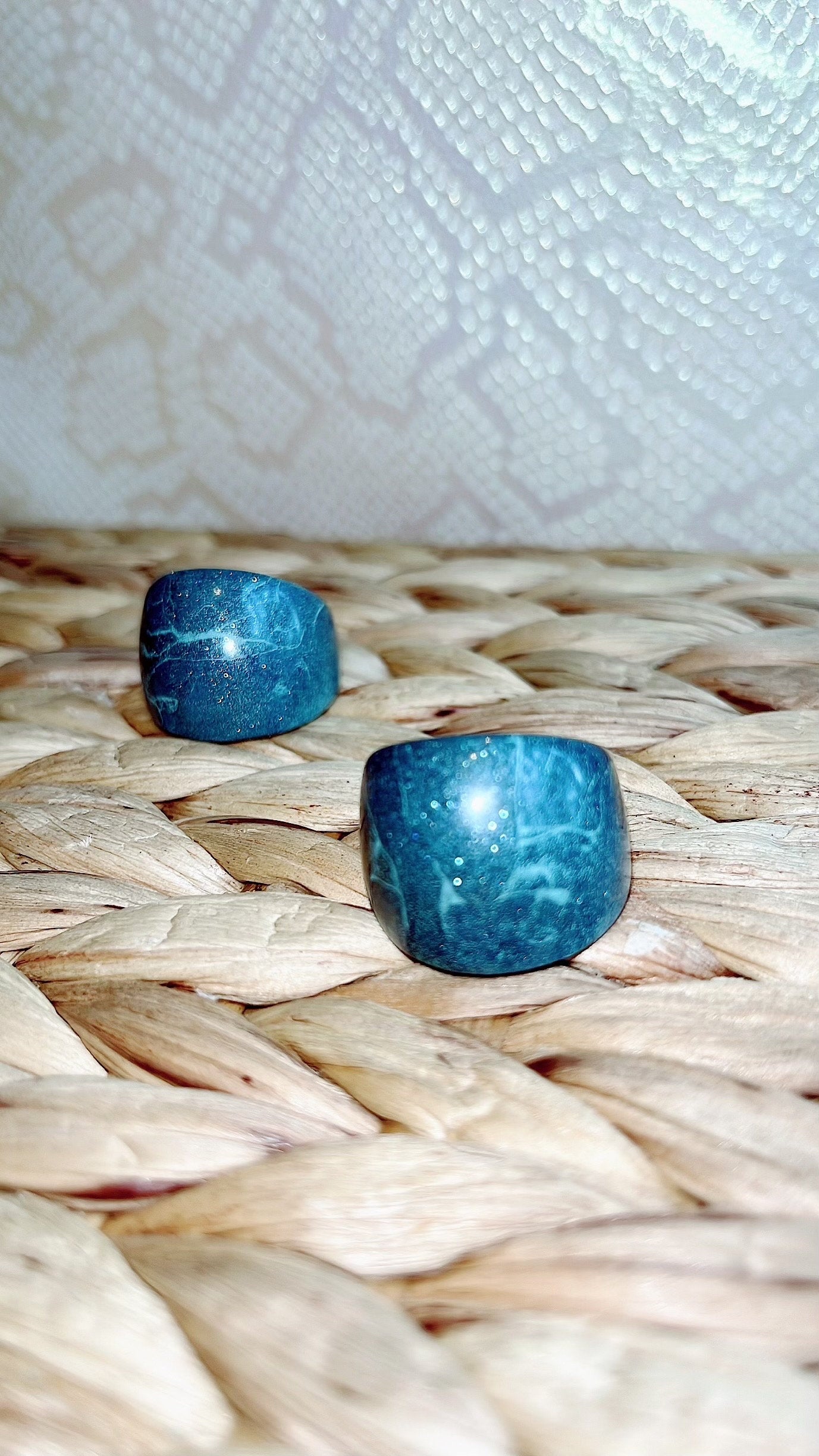 MAGNETIC COPPER DOME RING - SPARKLE TURQUOISE