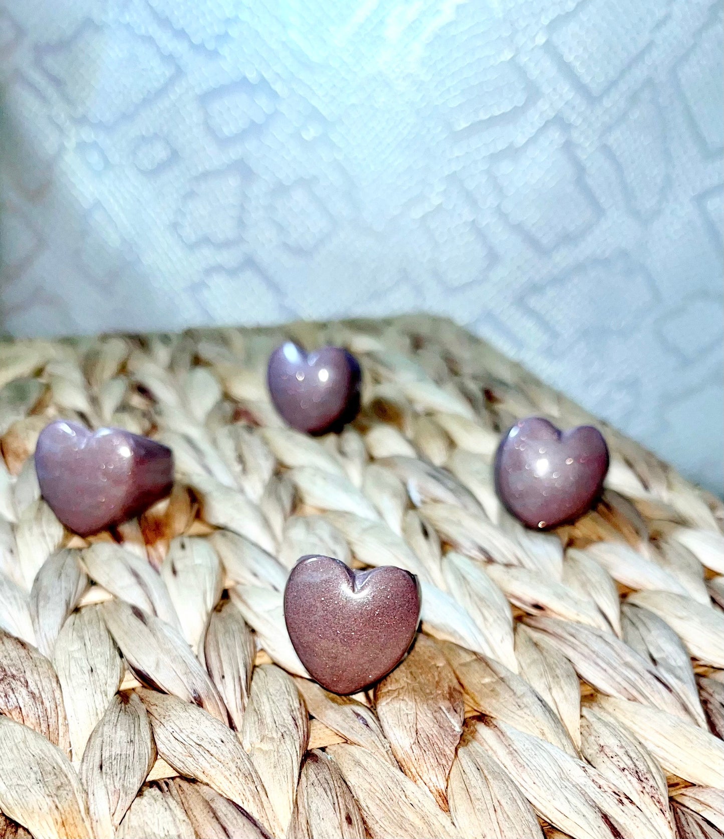 MAGNETIC COPPER HEART RING - SPARKLE MAUVE
