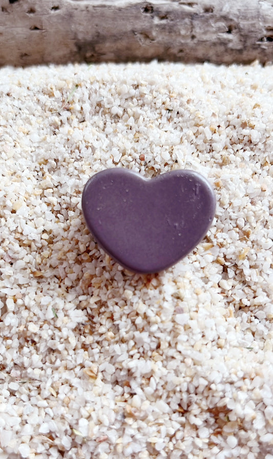 MAGNETIC COPPER HEART RING- LIGHT PURPLE