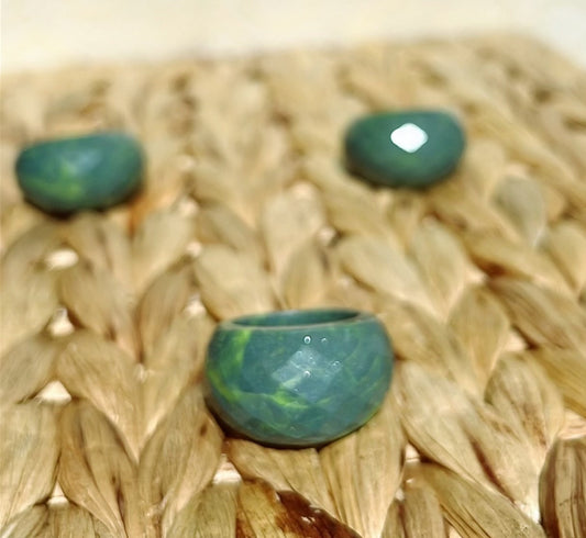 MAGNETIC COPPER BEVELED DOME RING - EARTH