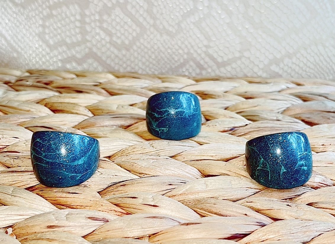 MAGNETIC COPPER DOME RING - SPARKLE TURQUOISE