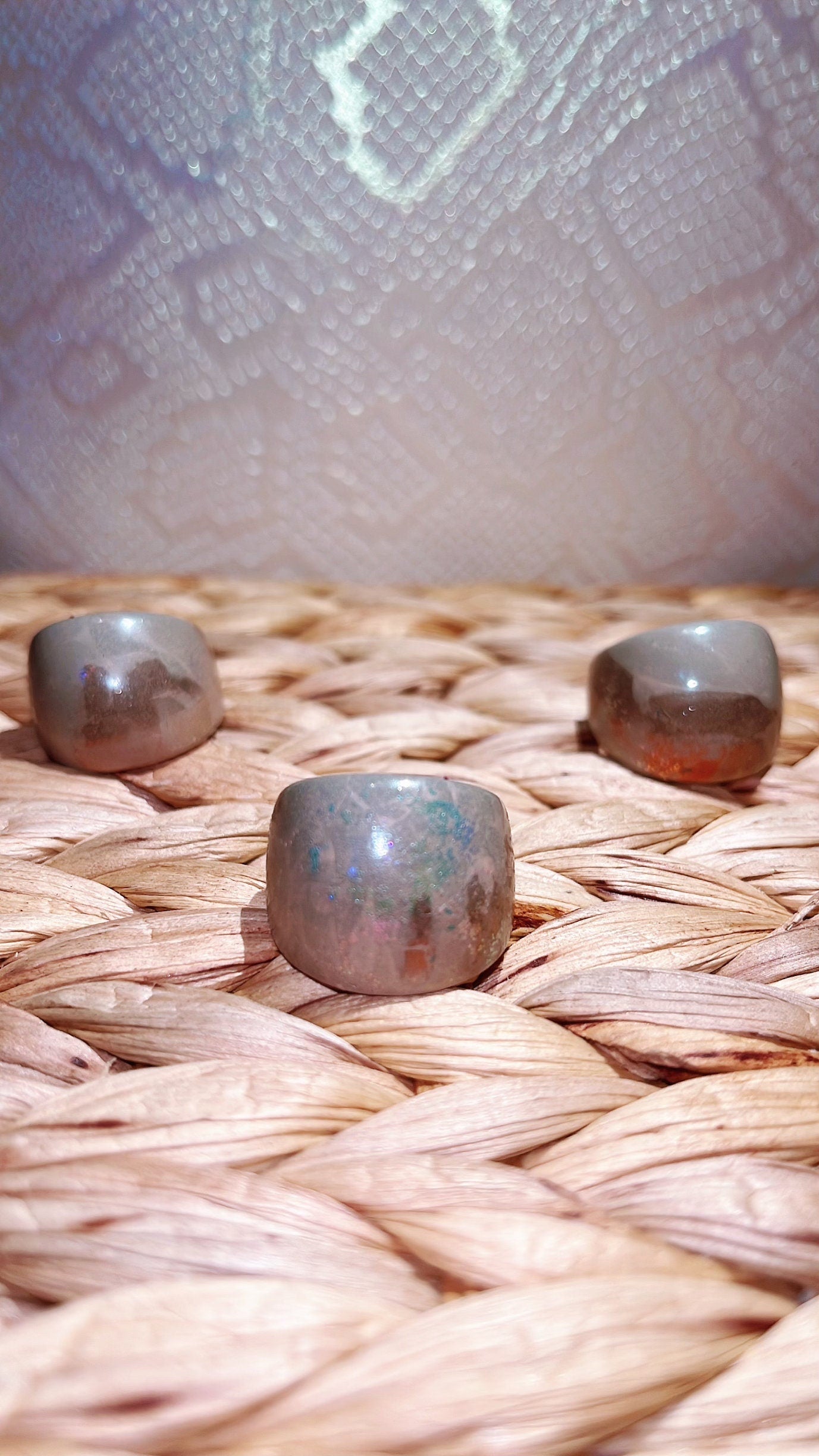 MAGNETIC COPPER DOME RING - ORANGE SHERBERT