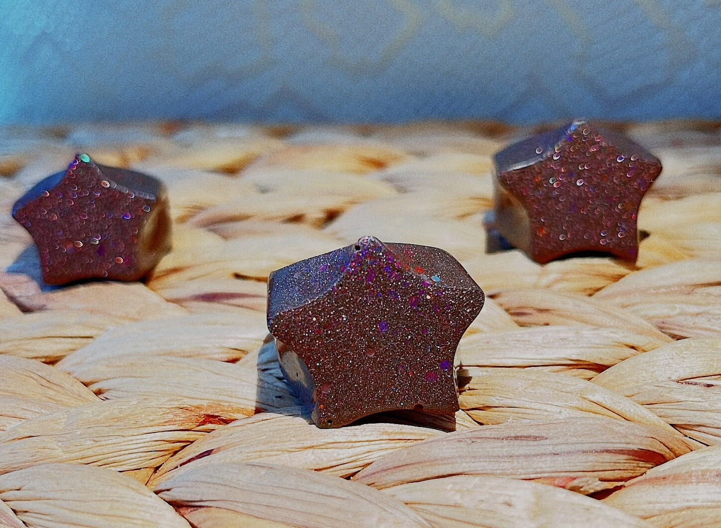 MAGNETIC COPPER STAR RING - BROWN BIG SPARKLES