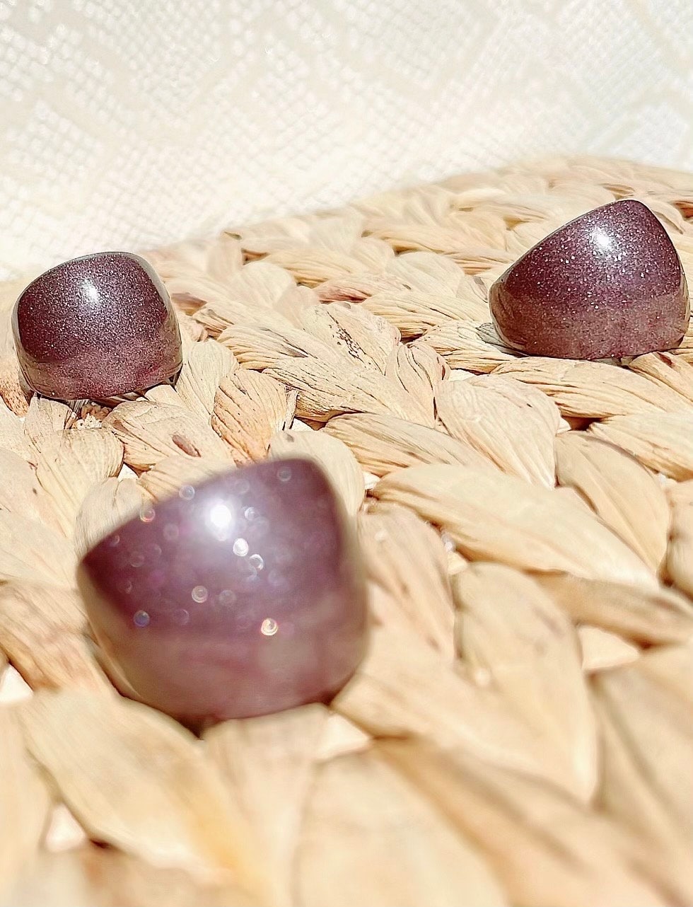 MAGNETIC COPPER DOME RING - DEEP PURPLE
