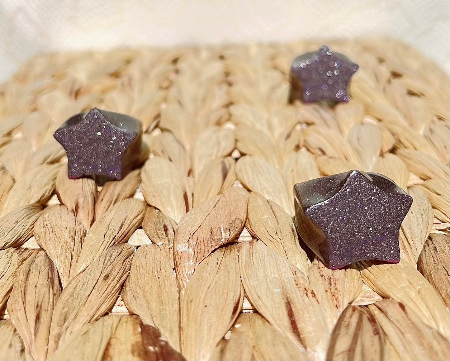 MAGNETIC COPPER STAR RING - DEEP SPARKLE PURPLE
