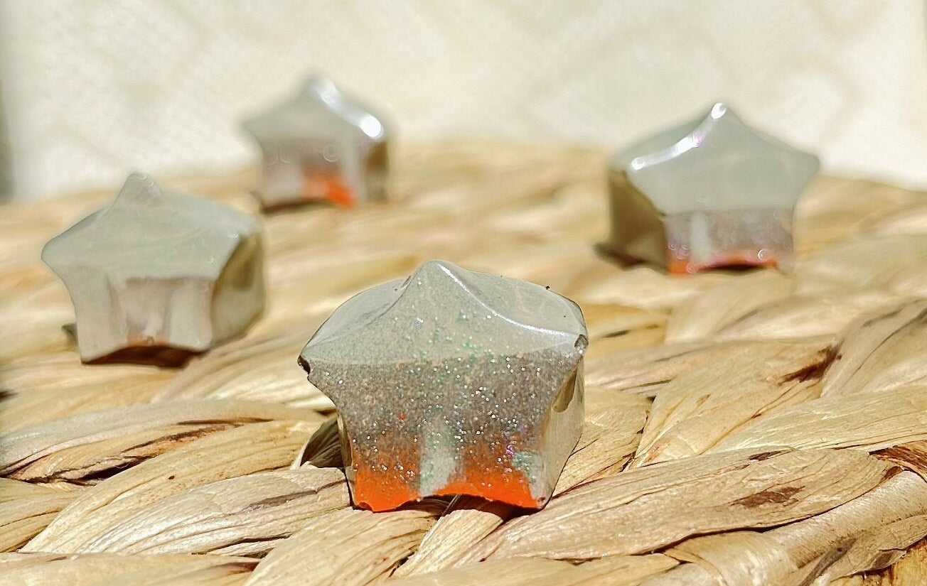 MAGNETIC COPPER STAR RING - ORANGE SHERBERT