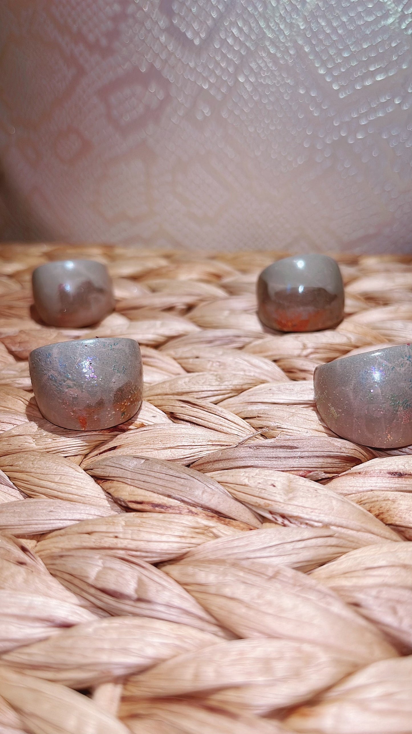 MAGNETIC COPPER DOME RING - ORANGE SHERBERT