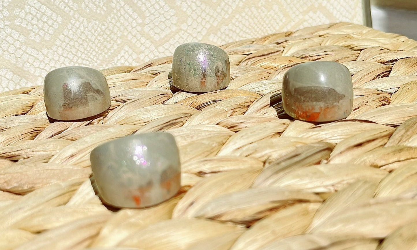 MAGNETIC COPPER DOME RING - ORANGE SHERBERT