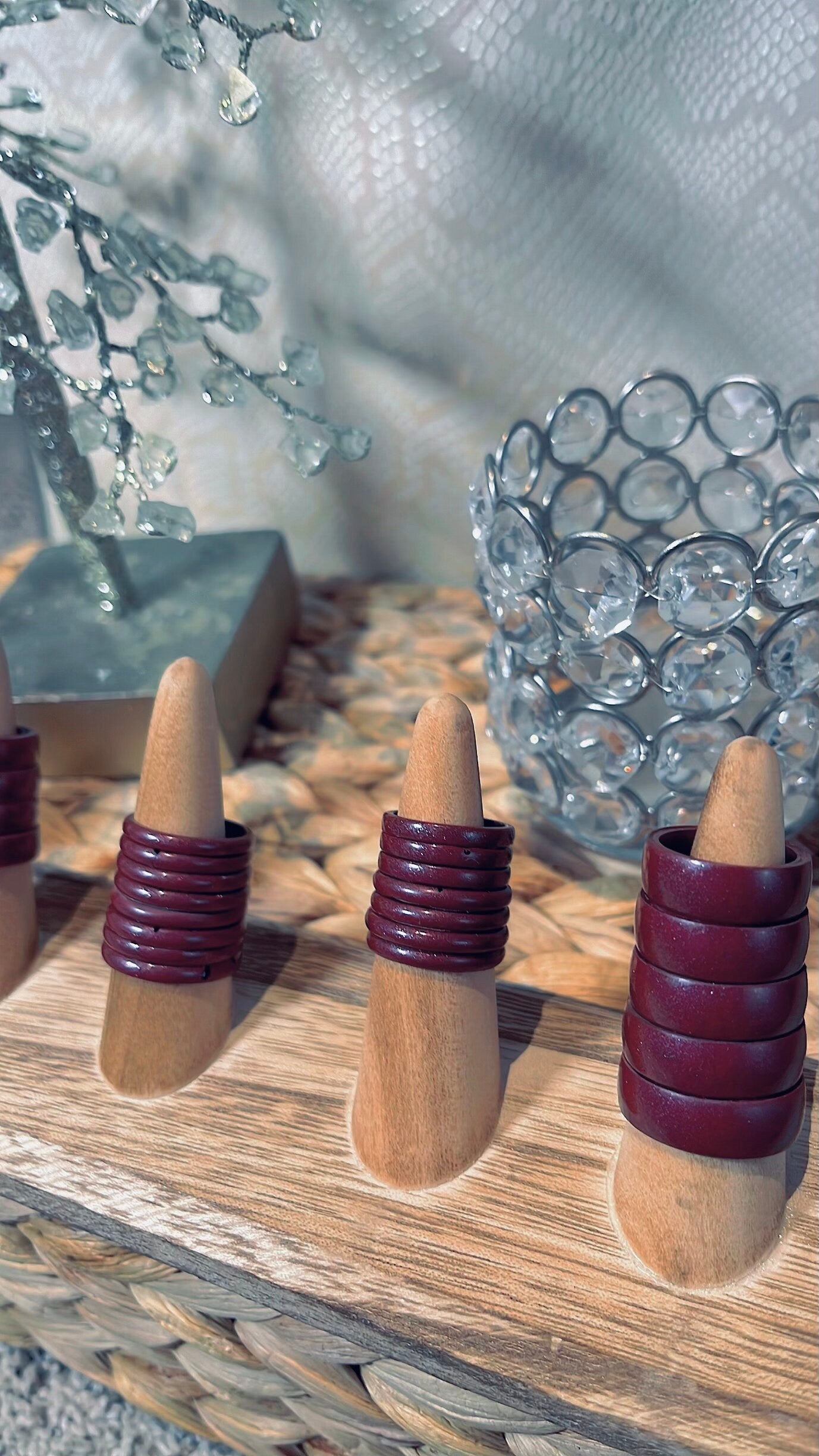 MAGNETIC COPPER 6MM BAND RING - WINE