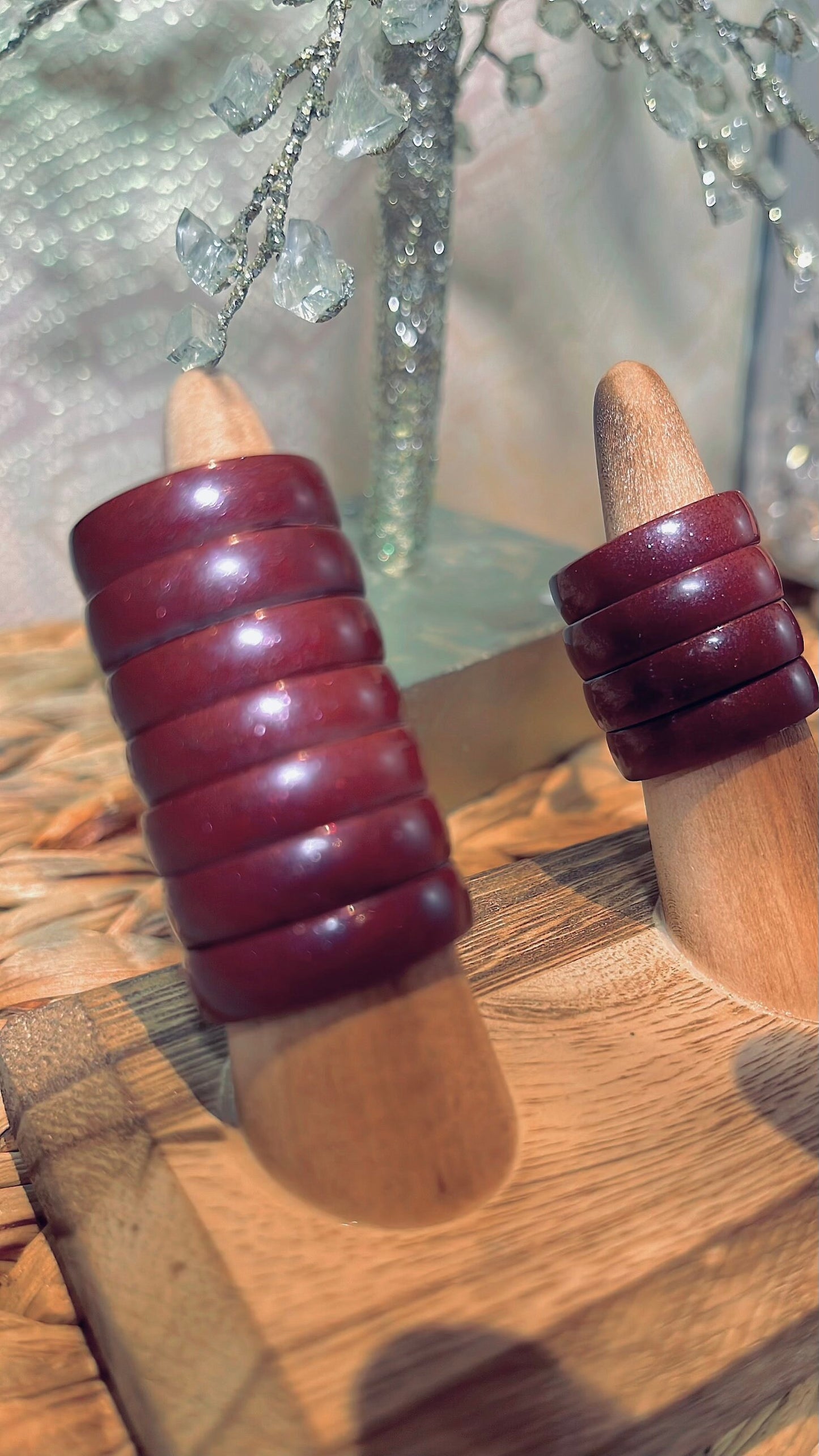 MAGNETIC COPPER 6MM BAND RING - WINE