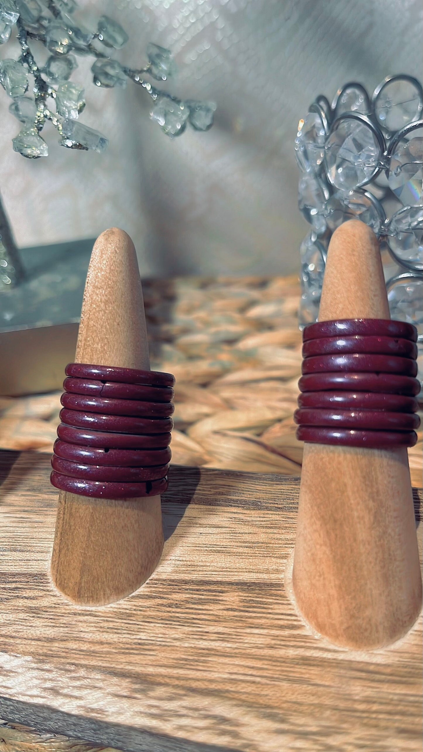 MAGNETIC COPPER 3MM BAND RING - WINE