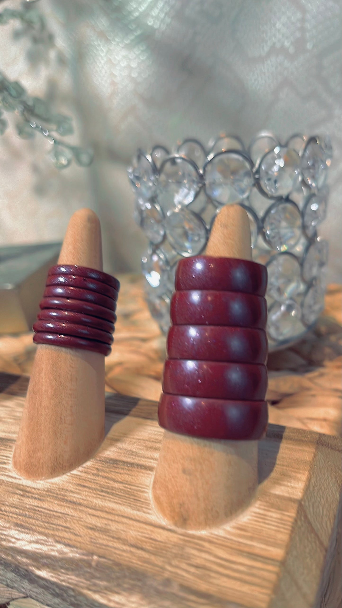 MAGNETIC COPPER 8MM BAND RING - WINE