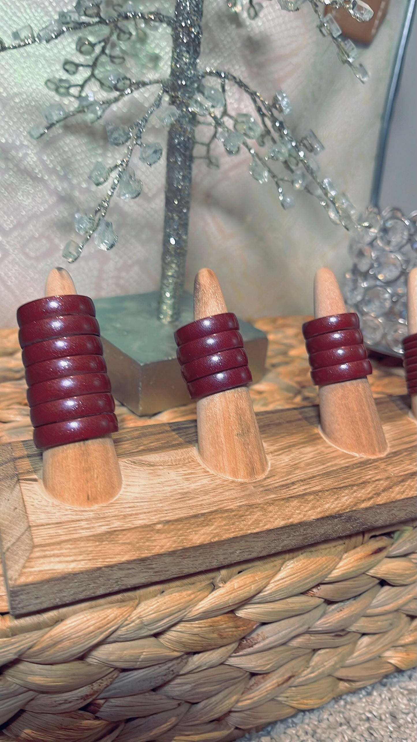 MAGNETIC COPPER 6MM BAND RING - WINE