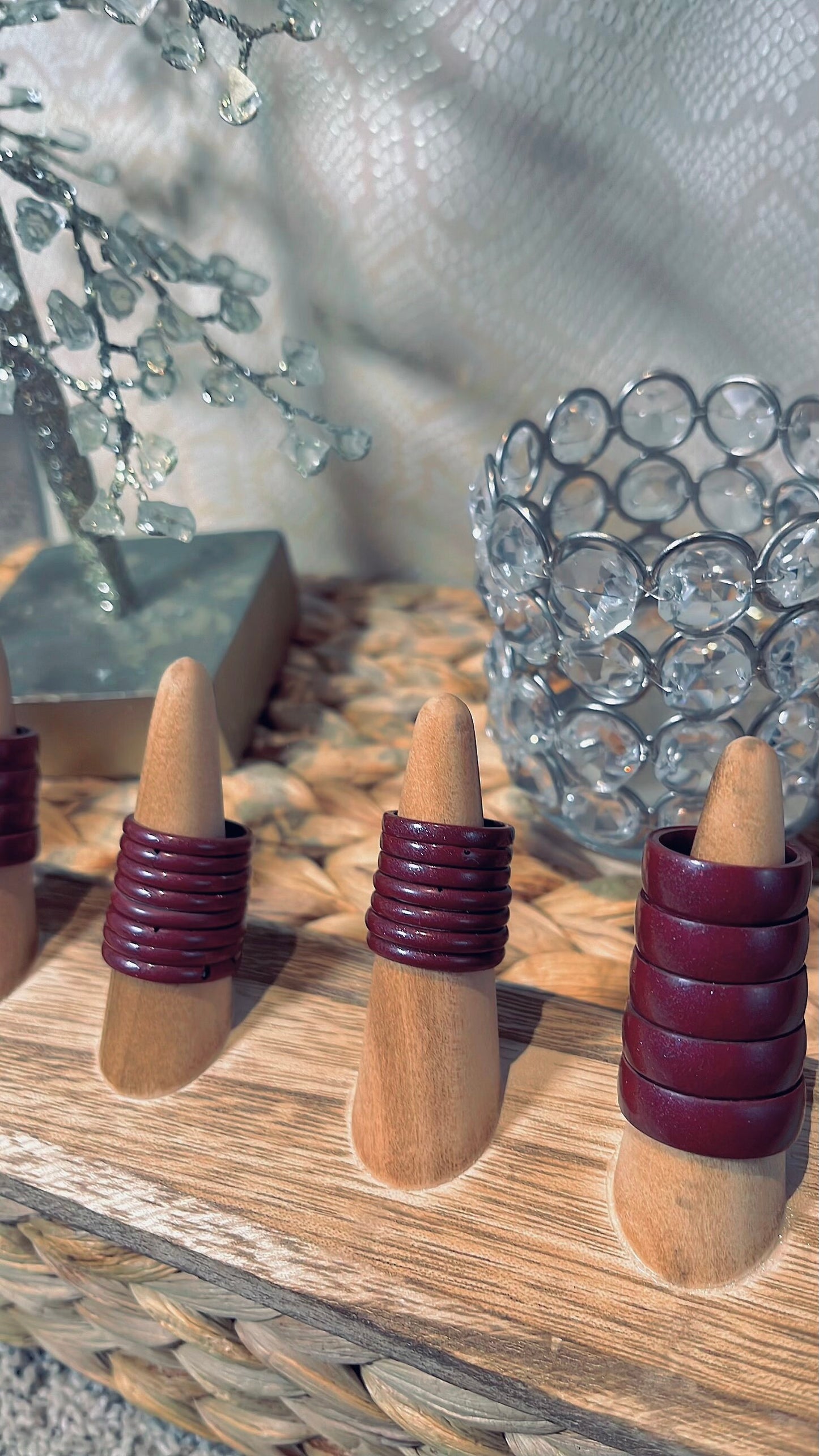 MAGNETIC COPPER 3MM BAND RING - WINE