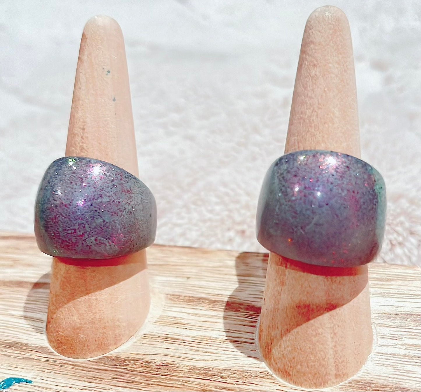 MAGNETIC COPPER DOME RING -FAIRY DUST