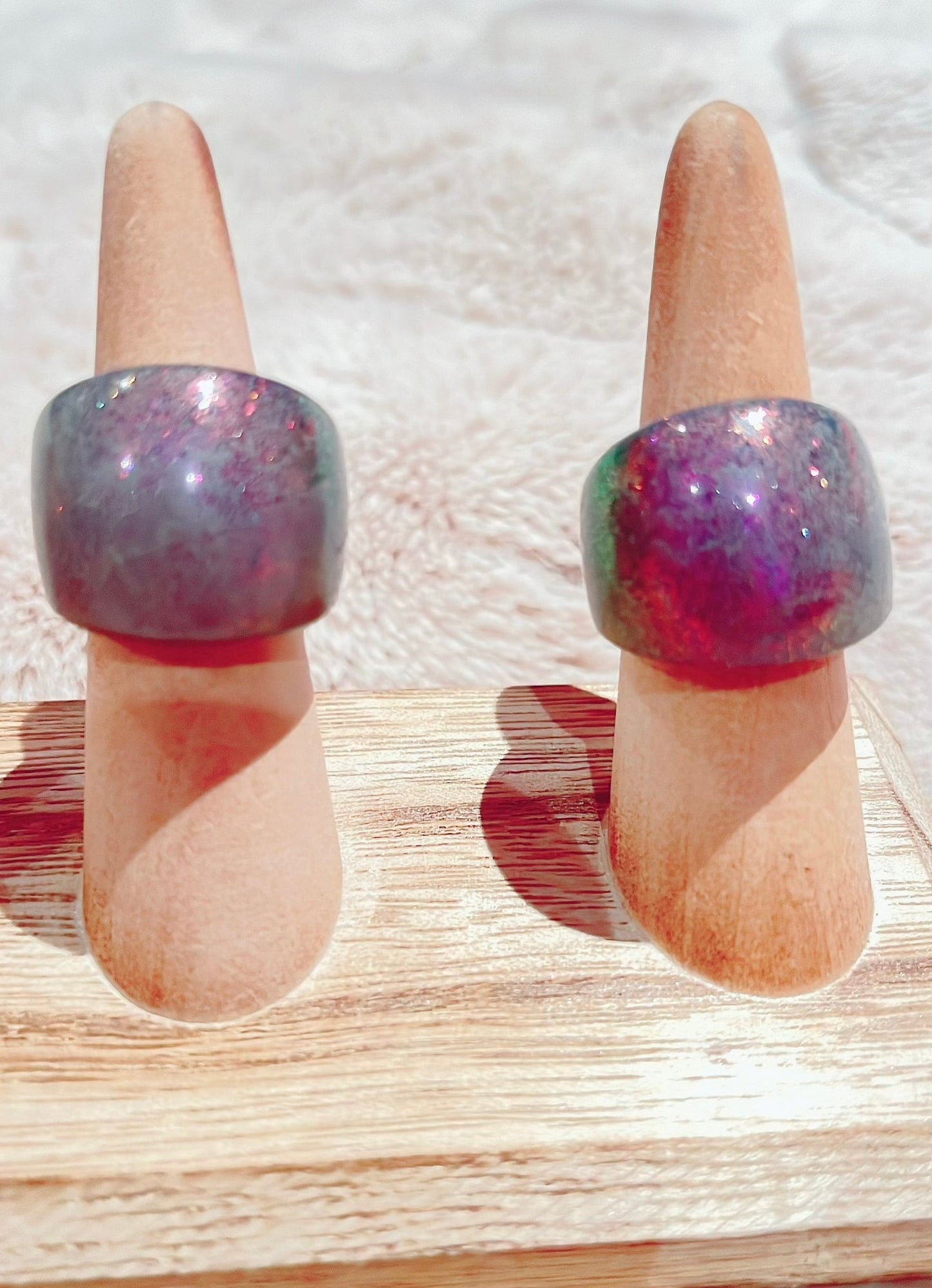 MAGNETIC COPPER DOME RING -FAIRY DUST